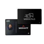 Merkpas - metal kaart - zwart - basic